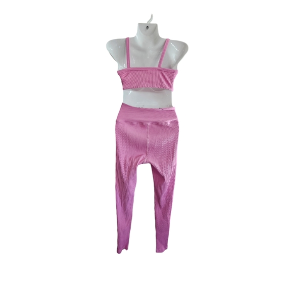 Year of Ours Ribbed Football Leggings With Matching Ribbed Bralette 2.0 NWT - Picture 8 of 11